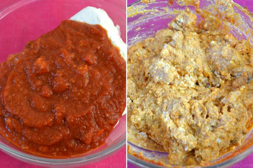 9 mescolare ragu e ricotta