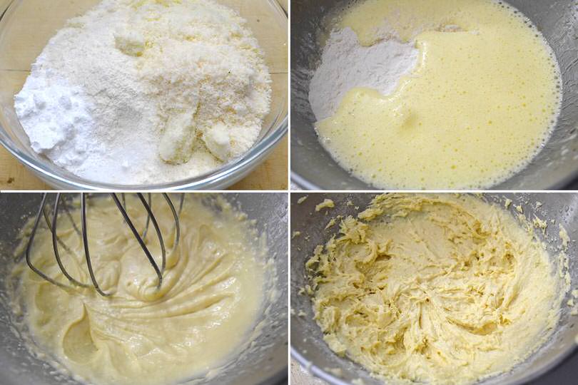 3 aggiungere farina e parmigiano