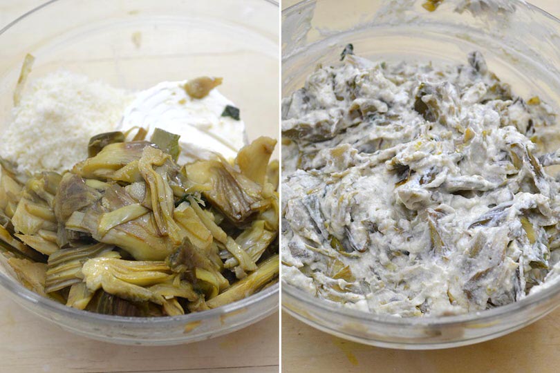 5 carciofi e ricotta