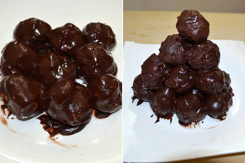5 profitteroles cioccolato