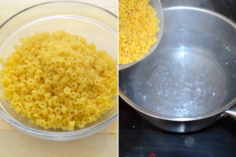 1 cuocere anelletti