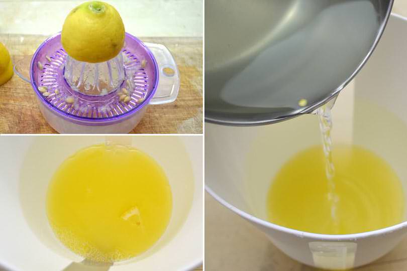 2 succo di limone e sciroppo