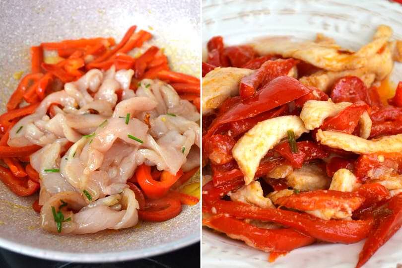 3 aggiungere pollo