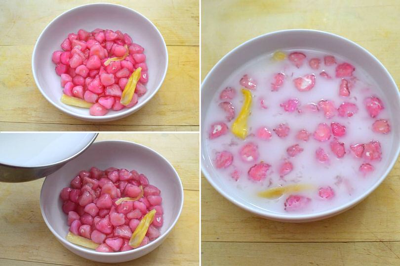 6 aggiungere latte di cocco