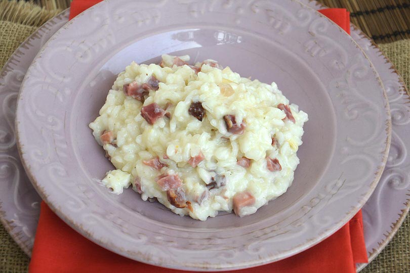 Risotto speck e scamorza