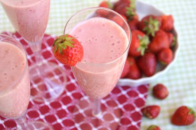 Frullato di fragole e banana