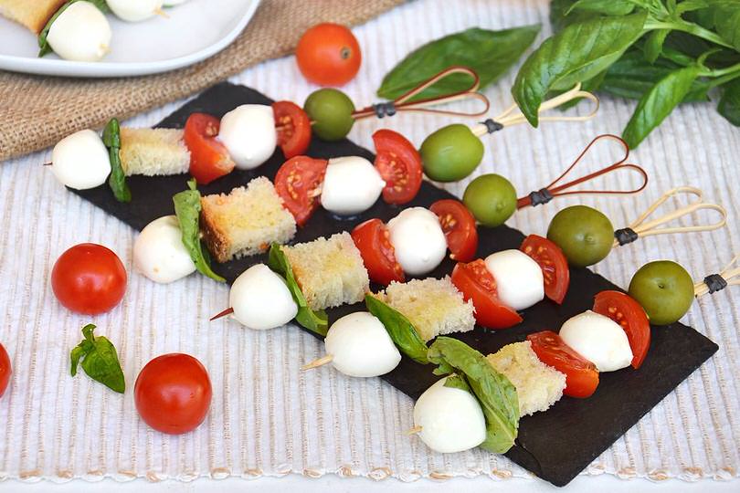Spiedini di mozzarella