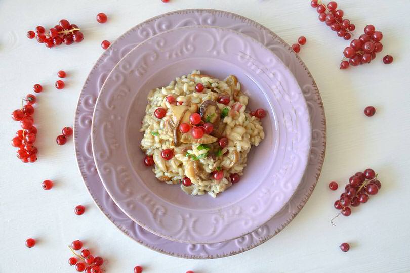 Risotto ai funghi porcini e ribes