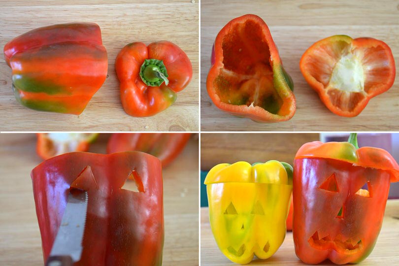 1 tagliare peperoni