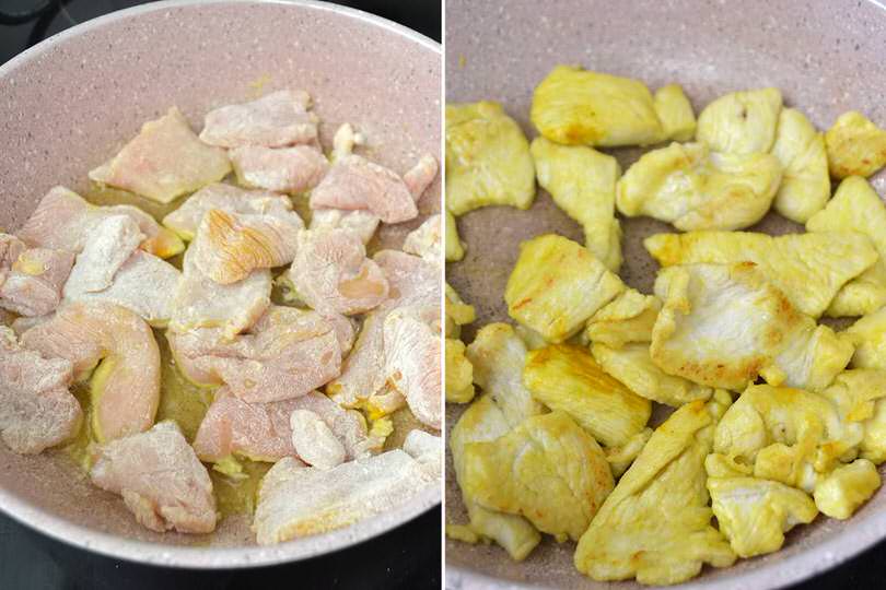 3 cuocere pollo