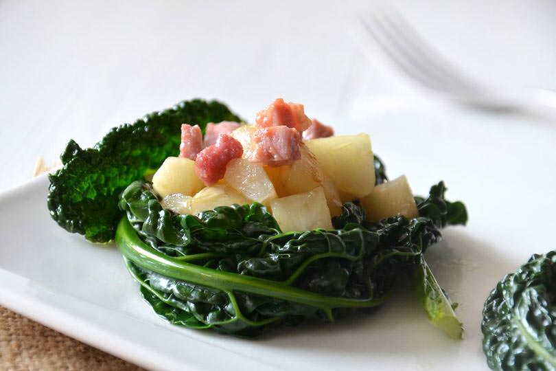 Nidi di cavolo nero e topinambur