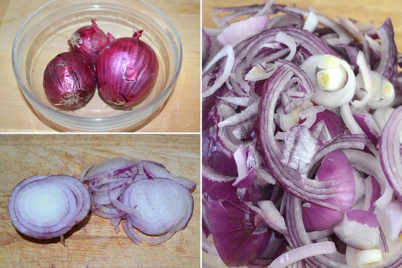 1 tagliare cipolle