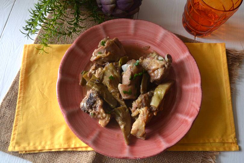 Agnello con carciofi