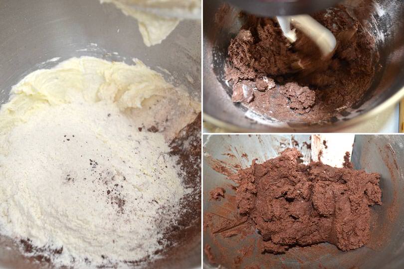 2 aggiungre farina e cacao