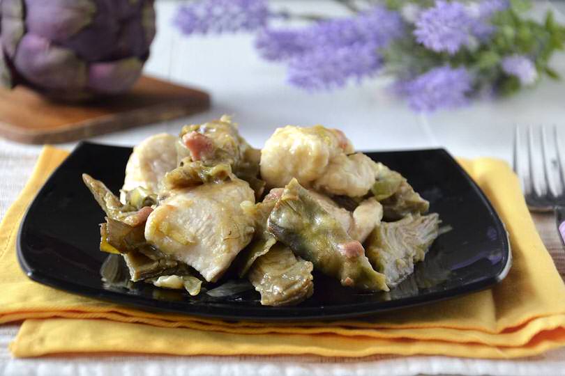 Pollo ai carciofi