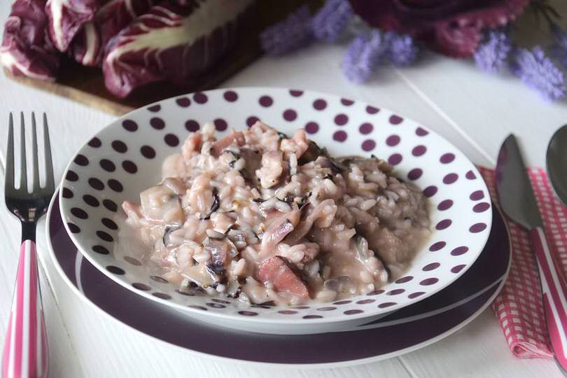 Risotto radicchio e speck