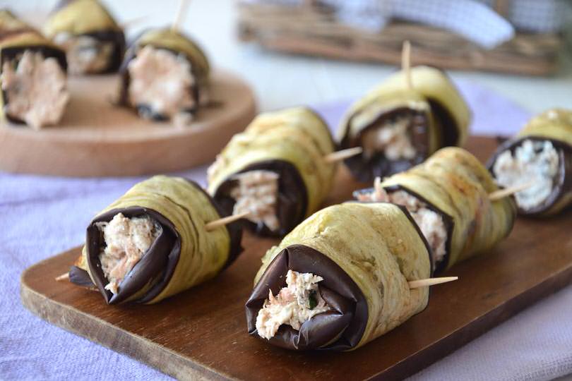 Involtini di melanzane e tonno