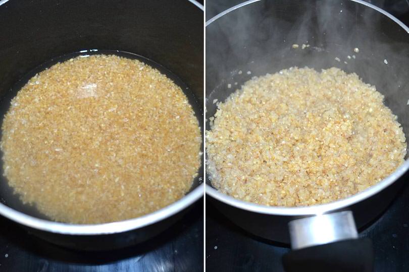 1 cuocere bulgur