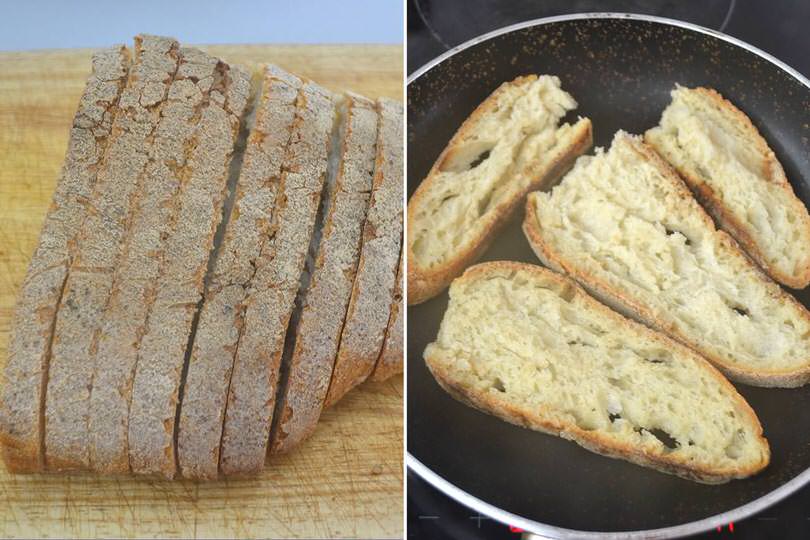 1 fette di pane