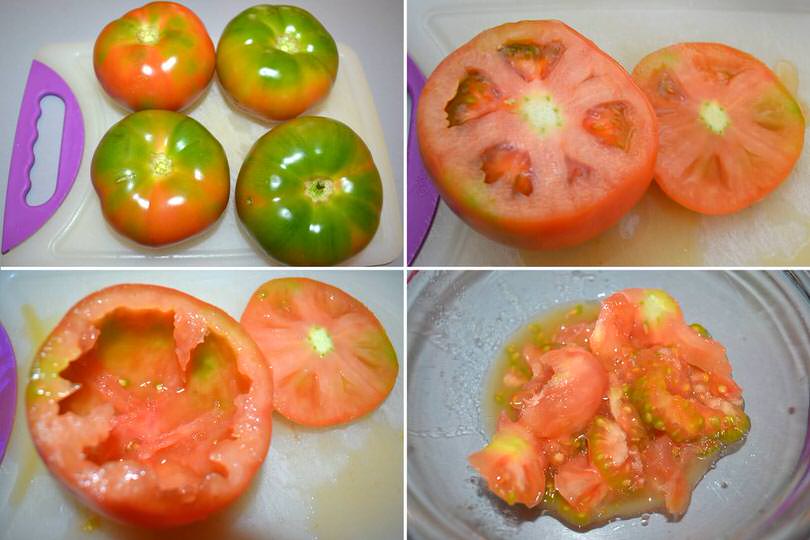 1 svuotare pomodori