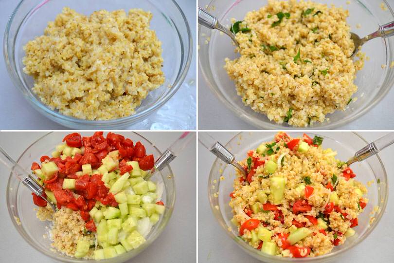 4 mescolare bulgur