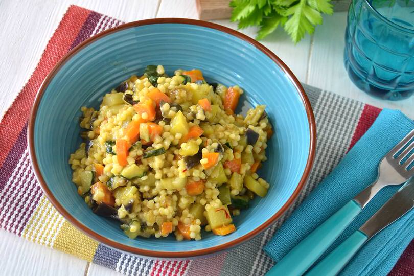 Fregola con verdure
