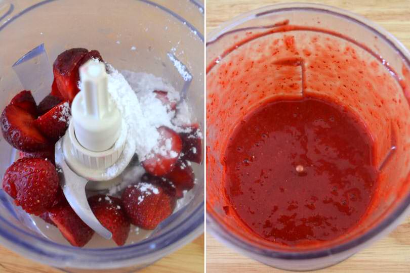 frullare fragole