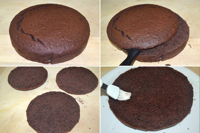 1 tagliare a bagnare torta
