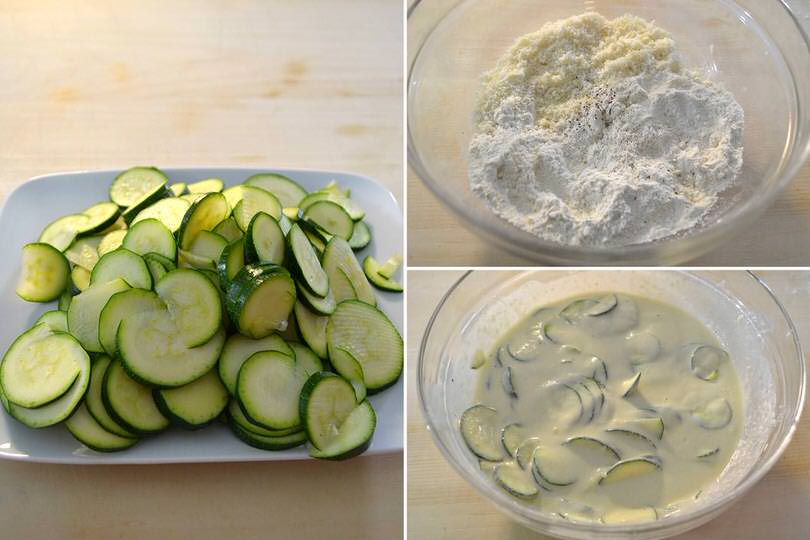 1 tagliare zucchine
