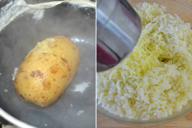 2 aggiungere patata bollita