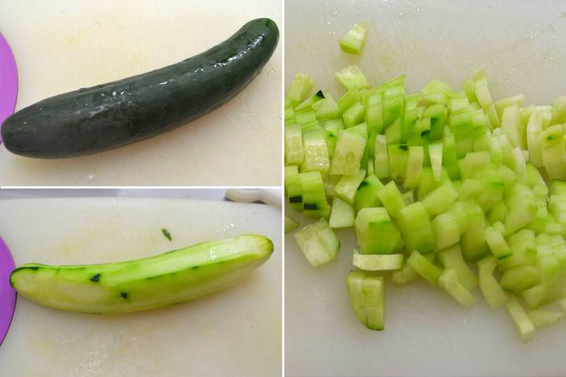 2 tagliare cetriolo