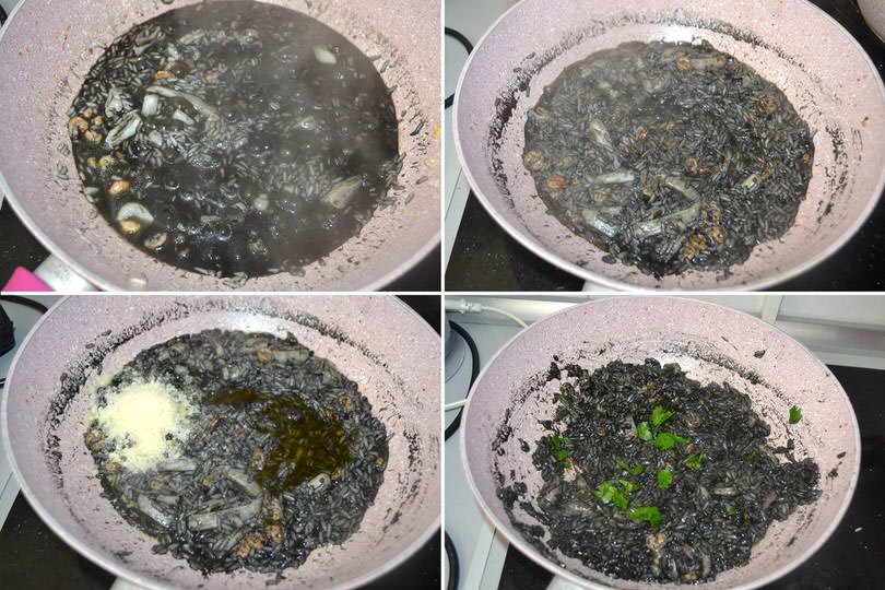 4 aggiungere nero di seppia