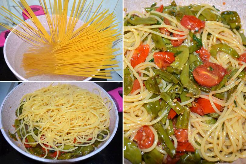 4 aggiungere spaghetti