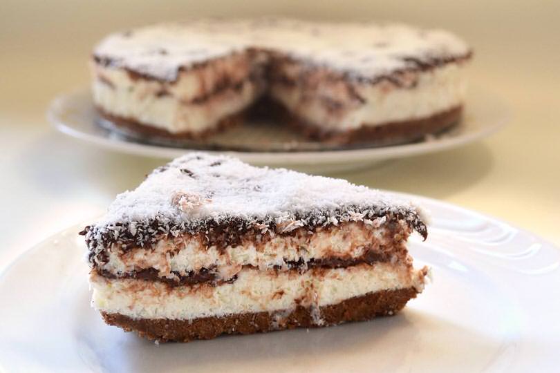 Cheesecake al cocco e nutella