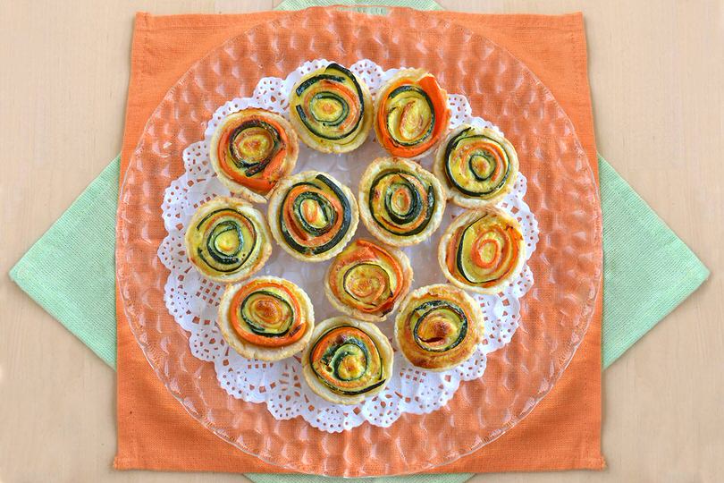 Mini quiche salate alle verdure