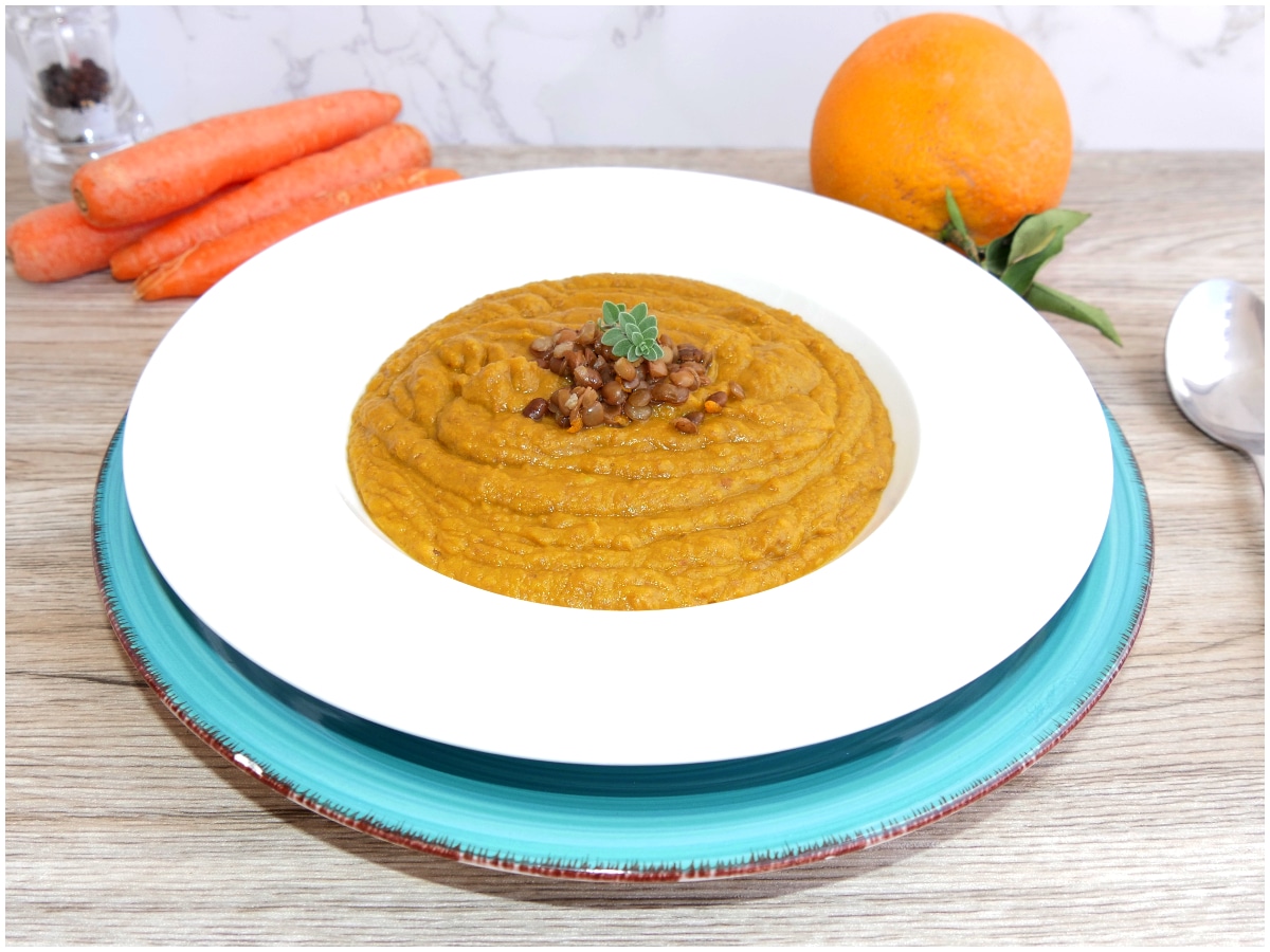 Vellutata di carote e lenticchie