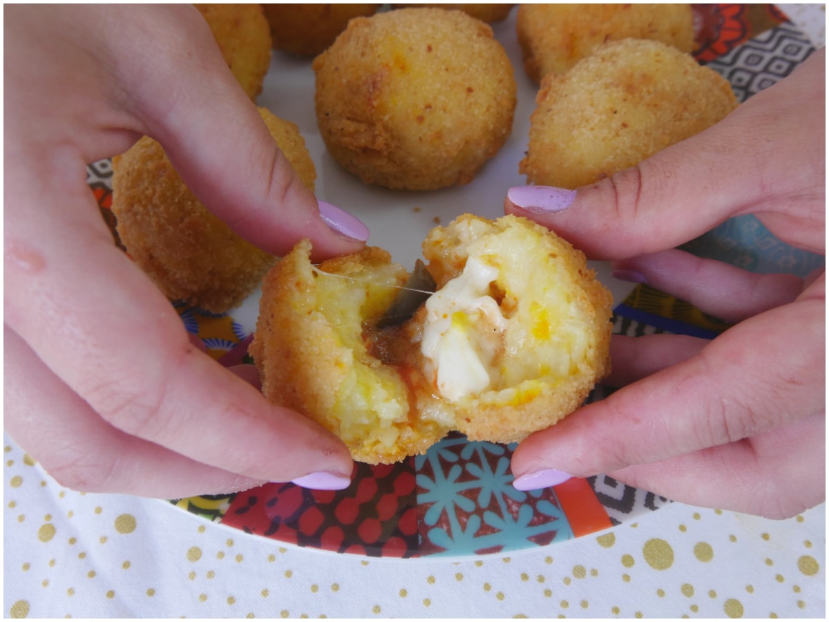 Arancini melanzane mozzarella