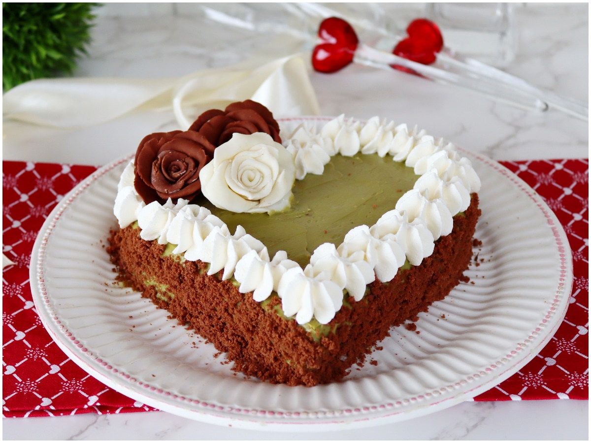 Torta a forma di cuore