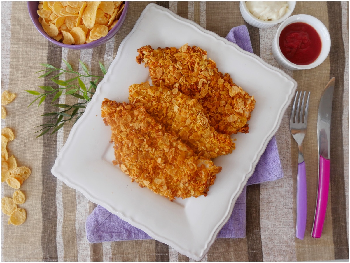 Petto di pollo ai corn flakes