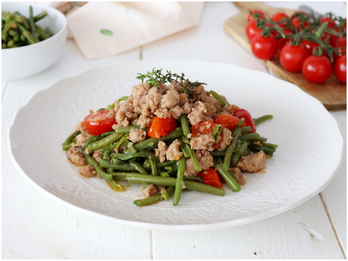 Fagiolini con salsiccia