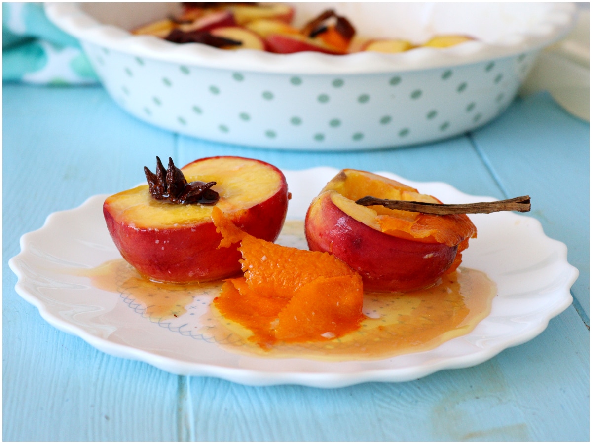 Pesche al forno