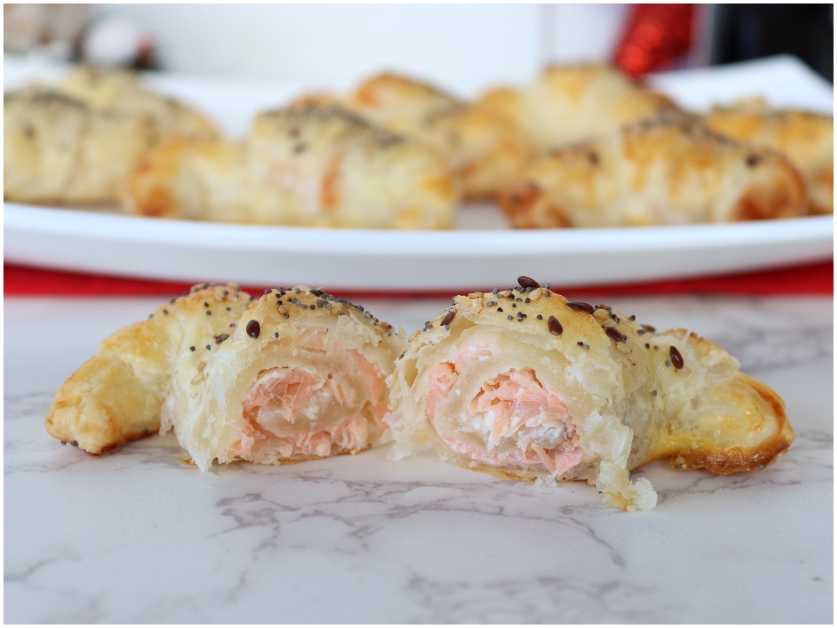 Cornetti salati con salmone
