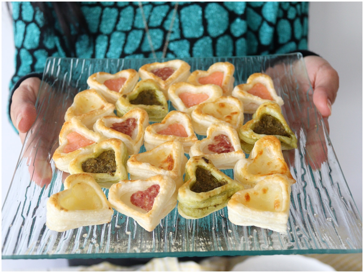 Cuori di pasta sfoglia
