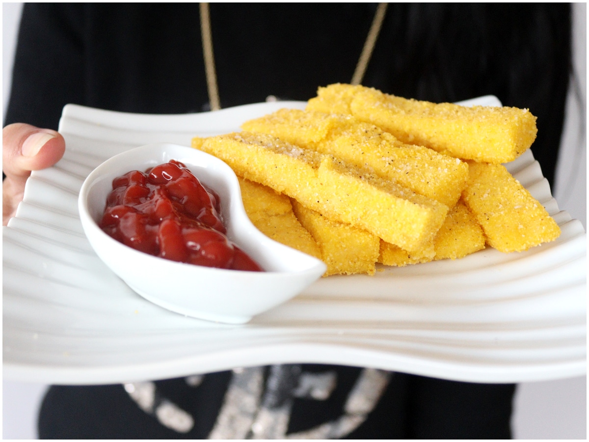 Stick di polenta fritta