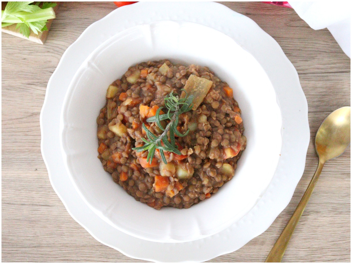 Zuppa di lenticchie e patate