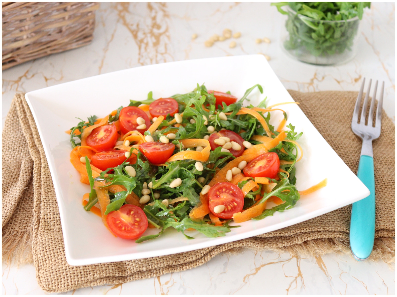Insalata di rucola e carote