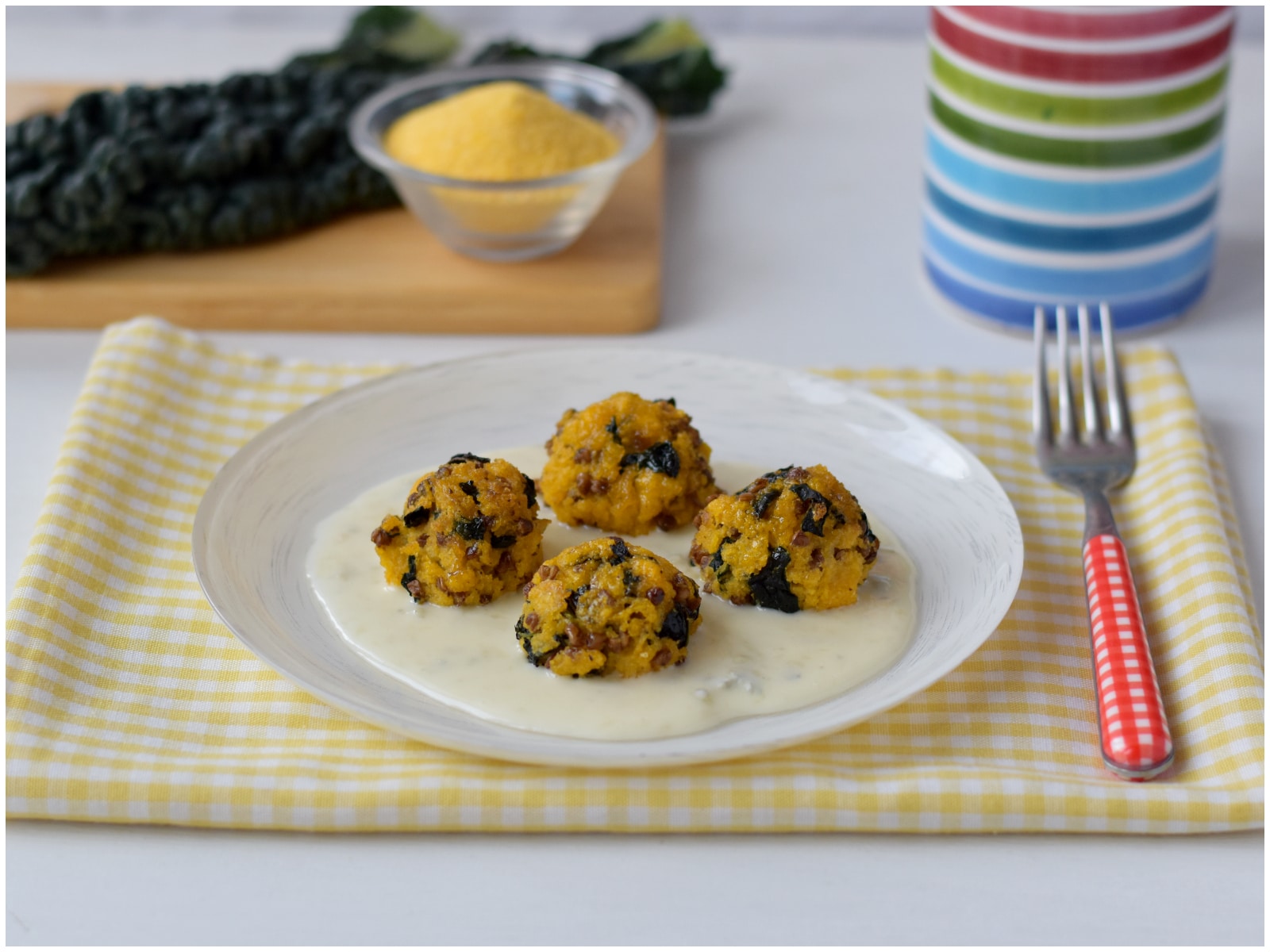 Polpette di polenta e lenticchie