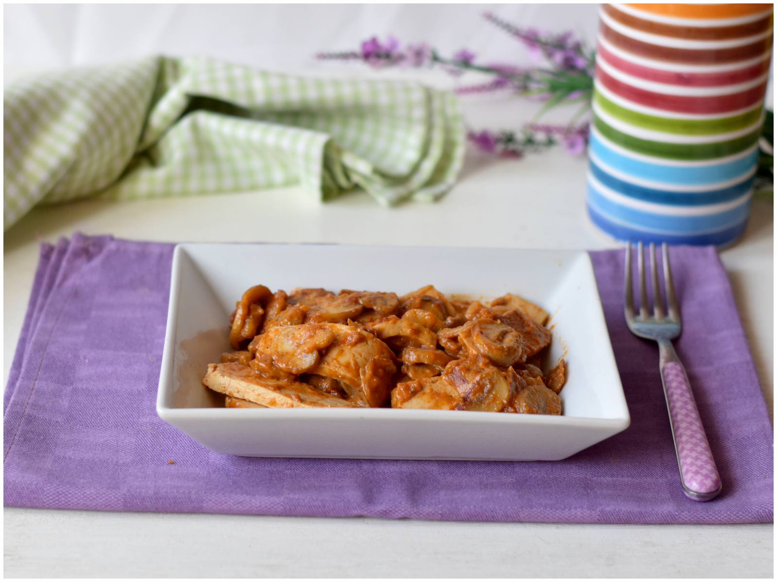 Tofu e funghi